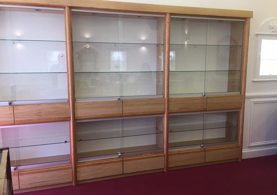 New display cabinets installation