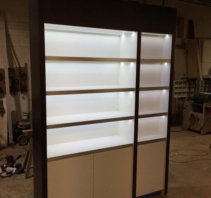 Shampoo Salon in Storrington – New display cabinet with LED lights